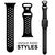 NALIA Breathable Bracelet Silicone Smart Watch Strap compatible with Apple Watch Strap SE & Series 8/7/6/5/4/3/2/1, 38mm 40mm 41mm, Fitness Watch Band, Men & Women Black