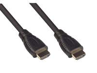 Anschlusskabel HDMI 2.0b, 4K / UHD @60Hz, 18 Gbit/s, vergoldete Kontakte, schwarz, 0,5m, Good Connec