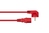 kabelmeister® Netzkabel Schutzkontakt-Stecker Typ E+F (90° gew.) an Kaltgeräte-Buchse C13, rot, 0,75
