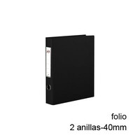 PARDO Carpeta anillas Tamaño Folio 2-40 MM Negro PVC