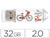 Memoria usb techonetech flash drive 32 gb 2.0 be bike