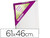 Bastidor Lidercolor 12P Lienzo Grapado Lateral Algodon 100% Marco Pawlonia 1,8X3,8 cm Bordes Madera 61X46 Cm