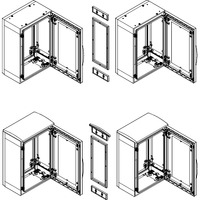 Horizontaler Anreihsatz für PLA-Gehäuse H2000xT420mm – IP55 – ohne Abdeckung