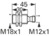 Näherungsschalter, Einbaumontage M18, 1 Schließer, 15 mA, Erfassungsbereich 8 mm