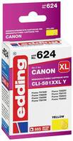 Edding Tinta helyettesíti Canon CLI-581Y XXL Kompatibilis Sárga EDD-624 18-624