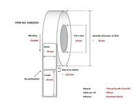 Label 50x25 - Core 19. White. DT. Permanent. 450 labels per roll. 16 rolls per box. Black MarkPrinter Labels