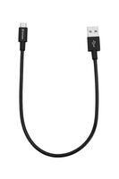 MICRO B USB CABLE SYNC & CHARGE 30CM BLACK 48866, 0.3 USB kable