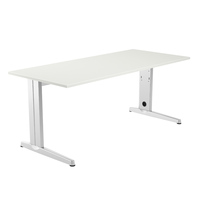 MESA DE OFICINA SERIE METAL AJUSTABLE 200X80 BLANCO / BLANCO