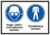 Sicherheitszeichen-Schild - Blau, 21 x 29.7 cm, Aluminium, Mit 2 Symbolen