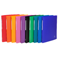 Ringbuch aus PP 500µ mit 4 Ringen 15mm, Rücken 20mm, blickdicht, für Format DIN A4 - Farben sortiert