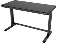 Home75 Zit-Sta Bureau met glas, 120 x 60 cm, Zwart