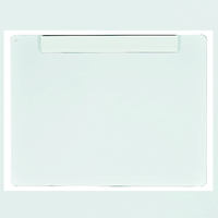 Normalansicht - Ecobra Schreibplatte A3 aus Polystyrol, Klemme an langer Seite, weiß