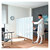 Flexible Faltwand Raumteiler Sichtschutz Therapie Praxis, 4-flügelig 165x120 cm, Weiß