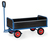 fetra® Handwagen, Ladefläche 1200 x 650 mm, Siebdruckplatte, 4 Wände, 2 einsteckbar, Vollgummiräder