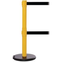 Wheeled retractable belt safety barrier - pack of 2