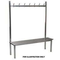 Aqua solo changing room bench - stainless steel , 1000mm wide