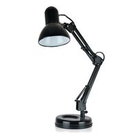 Black desk lamp with adjustable swing arm