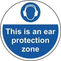 Floor Signs - this is an ear protection zone