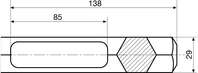 Spatmeißel für Elektrohämmer 6-kant 29 mm, 80 x 400 mm