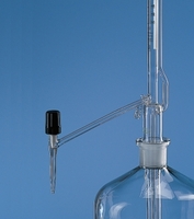Burette automatique selon Pellet en verre borosilicaté 3.3 classe B sans robinet intermédiaire Description sans bouteill