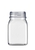 Wide mouth containers square shape PVC 200ml clear without closure 9074072