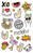 Puffy Sticker, 3D Folie, Trend-Icons, bunt, 15 Aufkleber