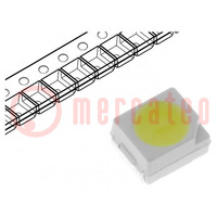 LED; SMD; 3528,PLCC2; blanc froid; 6÷7lm; 6500K; 120°; 20mA; 108mW