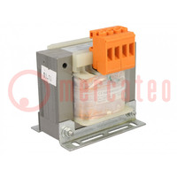 Transformer: mains; 100VA; 500VAC; 24V; Leads: terminal block; IP00