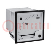 Multiméter: teljesítmény; analóg,panelmérő; panelre; 100/1A; 400V