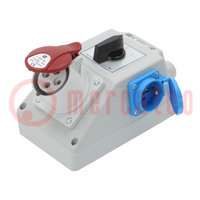 Switch socket; IP44; wall mount