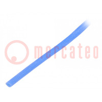 Insulating tube; silicone; blue; Øint: 2mm; Wall thick: 0.4mm
