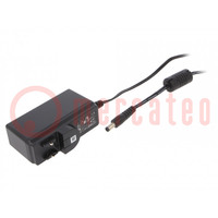 Power supply: switched-mode; mains,plug; 15VDC; 2.4A; 36W; 88.4%