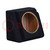 Car loudspeaker enclosure; MDF; black melange; textil; 200mm