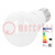 LED-lampje; koud wit; E27; 230VAC; 1521lm; P: 12,5W; 200°; 6500K