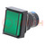 Switch: push-button; Pos: 2; 5A/250VAC; ON-(ON); IP65; green