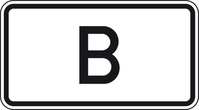 Modellbeispiel: VZ Nr. 1014-50 (Tunnelkategorie 'B' gemäß ADR-Übereinkommen)