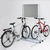 Anwendungsbeispiel: Werbe-Fahrradständer Typ CW 5000 N mit Wechselrahmen und Laufrollen (Art. cw5156n)