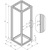 SCHROFF Cadre d'armoire universel Eurorack, 20 U 600W 800D