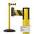 Gurtpfosten für Außenbereich, Höhe: 92,5 cm, Gurtlänge: 3,0 m Version: 01 - gelb, Gurtband gelb/schwarz