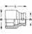 VIGOR Schlagschrauber Steckschlüsseleinsatz, Vierkant hohl 20 mm (3/4"), Außen Doppel-Sechskant Profil, 36 mm