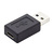 USB redukcja, (3.0), USB A M - USB C (F), czarna, plastic bag tworzywo, 5 Gbps