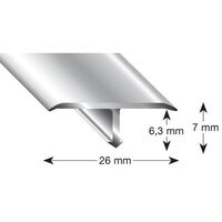 Produktbild zu KÜGELE T-Profil Alu silber eloxiert 26/7/2700 mm