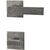Produktbild zu HALCÖ Drückergarnitur LECH - auf Rosette WC, TS-50, 8 auf 8,5, verzinkt schwarz