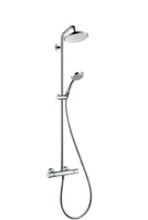 HANSGROHE 27185000 COLONNE DE DOUCHE CROMA 220 DN 15 AVEC TÊTE DE DOUCHE 400 MM CHROMÉ