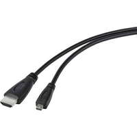 TRU COMPONENTS CABLE HDMI RASPBERRY PI [1 HDMI MACHO ? 1 HDMI MACHO D MICRO] 1,80 M NEGRO