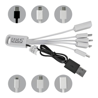 EAXUS CÂBLE DE CHARGEMENT AVEC MINI USB 2.0, CONNECTEUR MICRO USB 5 EN 1, TYPE C, 8 BROCHES, EMBRAYAGE 74850