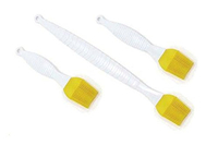 SILIKOMART 70.051.60.0001 LOT DE 3 PINCEAUX AVEC MANCHE SILICONE/PLASTIQUE JAUNE 36 X 3,5 X 3 CM