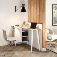 Werkpost Nook met opberging eik/wit