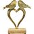 Herz mit Vogel Aurum - Holz/Alu - 24x5x27,5 cm