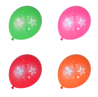Artikeldetailsicht - Fackelmann 5 Luftballons Stern bedruckt 23 cm bunt Latex